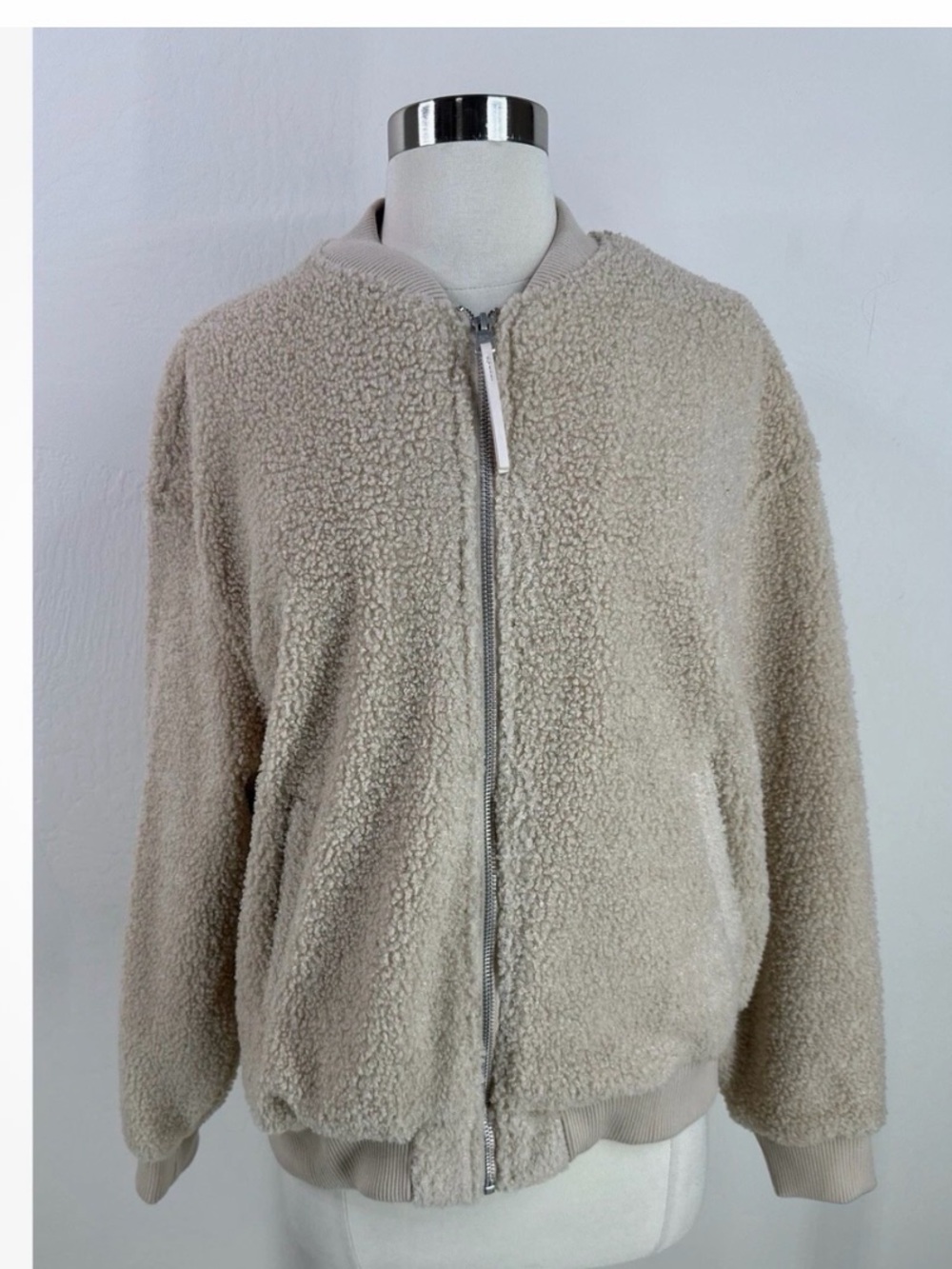 Avec les Filles Women's sherpa Bomber Jacket